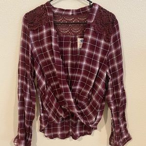 Open front flannel